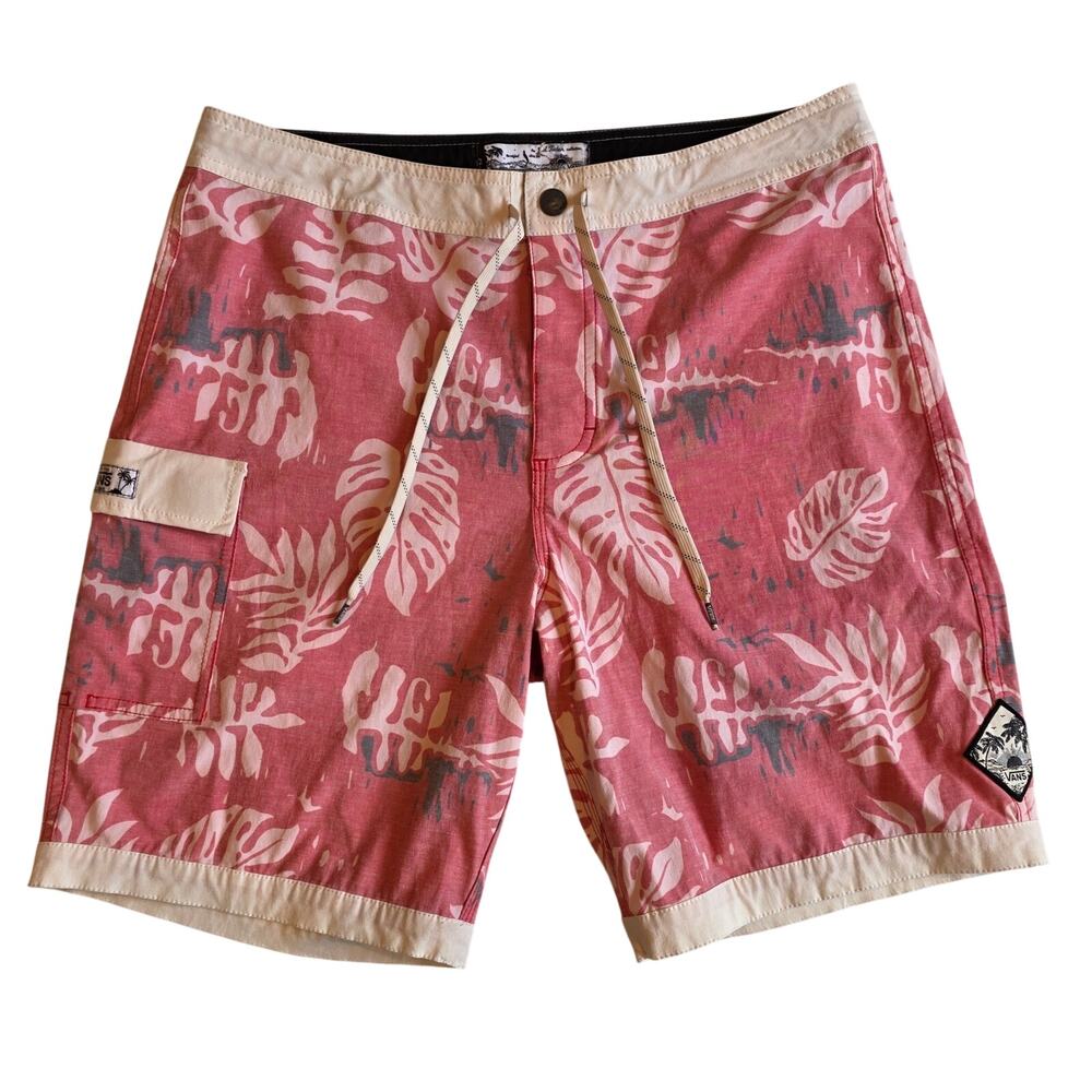 Vans Joel Tudor Collection Tropical Palm Board Shorts‎ Pink 32